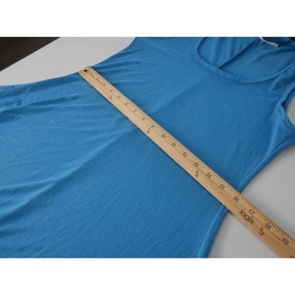 24/7 Comfort  Apparel Women's Blue Sleeveless Tunic Flared Tank Top M - Picture 6 of 9